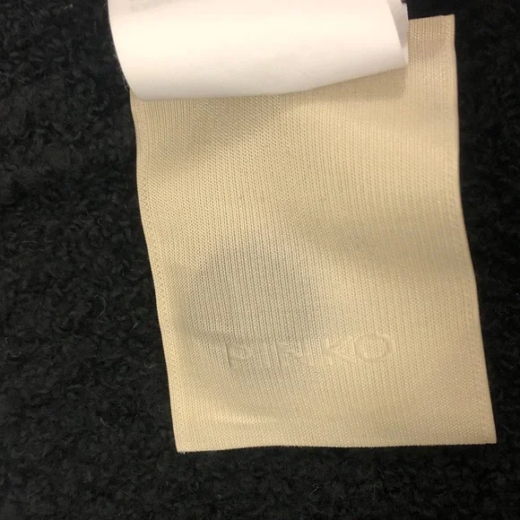 Pinko XS (up to XL) Realgar Cardigan Black w Red Green Cherry 🍒 Logo Design back - Picture 12 of 14